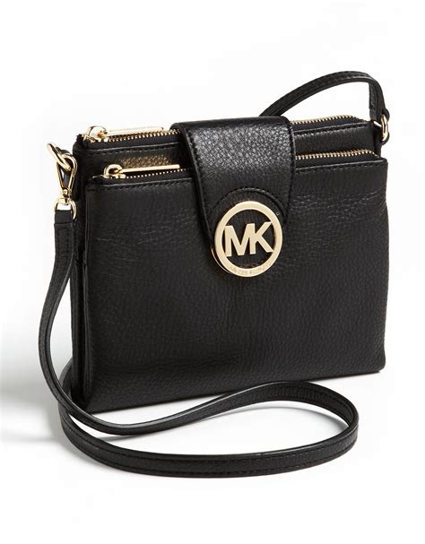 michael kors fulton flat crossbody|Michael Kors black fulton handbags.